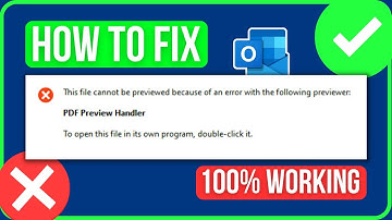OUTLOOK PDF PREVIEW HANDLER ERROR [FIXED] | This File Cannot Be Previewed Because Of An Error