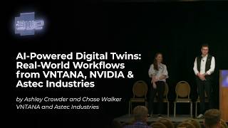 AI-Powered Digital Twins: Real-World Workflows from VNTANA, NVIDIA & Astec Industries
The Intelligent Metaverse is no longer a concept, it’s being built today at the intersection of AI and spatial computing. In this session, Ashley Crowder, CEO & Co-founder of VNTANA, and Chase Walker, Senior Simulation Engineer at Astec Industries, share how they partnered with NVIDIA to create automated CAD-to-Omniverse workflows that transform raw engineering data into AI-ready, simulation-accurate digital twins. Enabling the generation of simulated data to train AI for predictive maintenance, safety improvements, and operational efficiency in the field.
Attendees will gain:
- Proven strategies for scaling CAD-to-Omniverse automation across enterprise environments
- Best practices for preparing 3D assets to feed AI models and digital twins
- Firsthand insights from Astec’s real-world implementation and measurable results
- A forward-looking view of how AI and spatial computing are converging to deliver ROI across industries
Whether you’re an engineer, innovator, or digital transformation leader, this session offers a blueprint for turning 3D and AI into actionable intelligence today.
Session Speakers:
- Ashley Crowder, CEO, Co-Founder, VNTANA
- Chase Walker, Scientific Visualization Manager, Astec Industries
This session was recorded at AWE USA 2026 - the worlds leading XR + AI event series. To learn more visit: https://www.awexr.com/ AI-Powered Digital Twins: Real-World Workflows from VNTANA, NVIDIA & Astec Industries