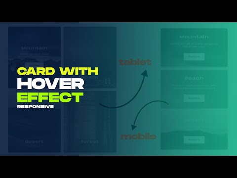Responsive Card With Hover Interactions Using Html Css | CSS Animated Responsive Cards Hover Effects