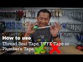 How to use thread seal tape, PTFE tape, teflon tape or plumber's tape | No more water leaks