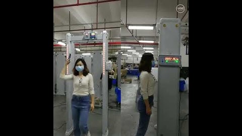 2 in 1 Walk Through Metal Detector with Temperature Monitoring