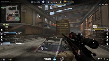 ESL One Cologne 2016 | Fnatic vs. G2 | flusha doublekill w/ AWP