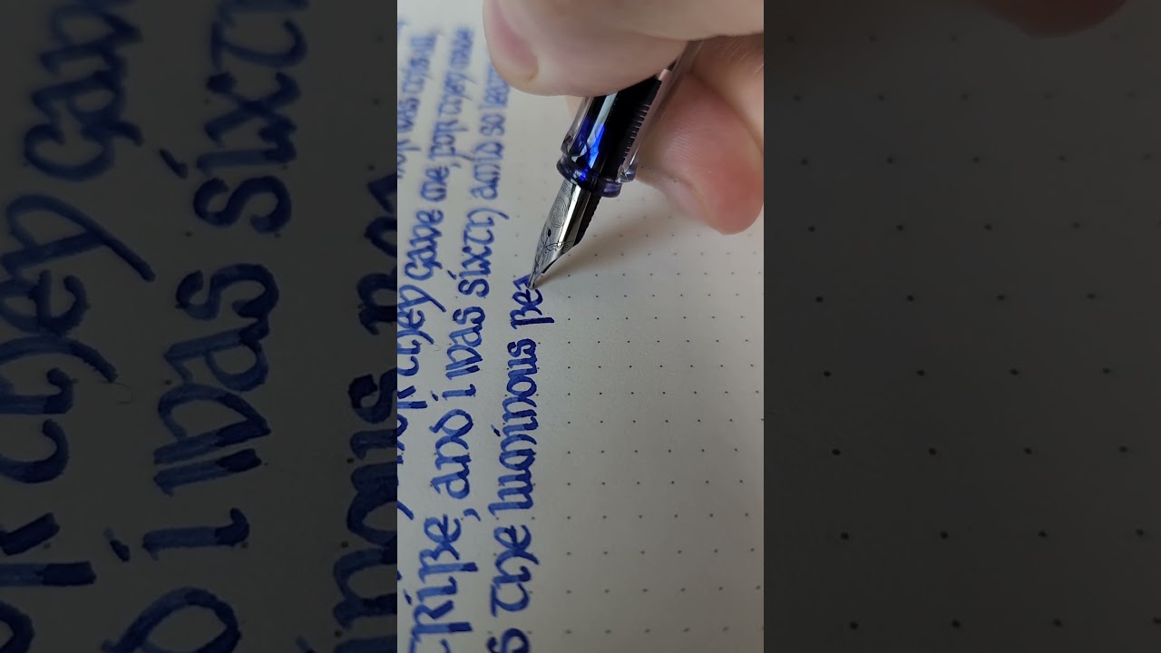 Fountain pen calligraphy uncial twsbi eco 1.1 mm stub nib