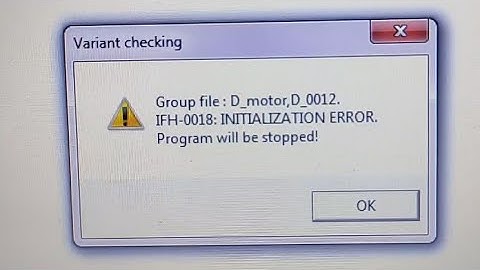 How to solve IFH-0018 initialization error INPA problem