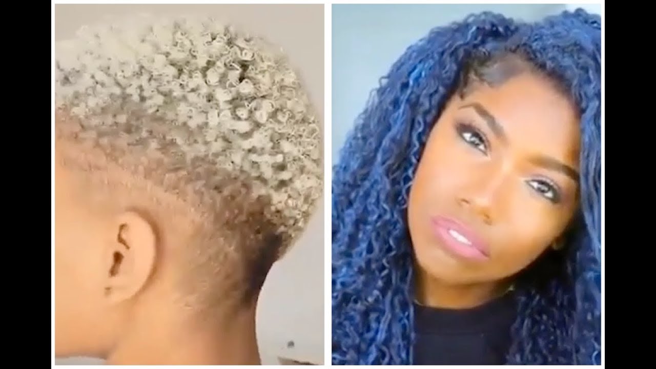 Blue Curls Jazzy Curly Afro Twa Protective Style And Other Fab