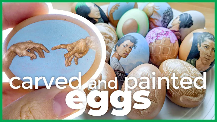 How to carve and paint an EGG | 4 EXAMPLES