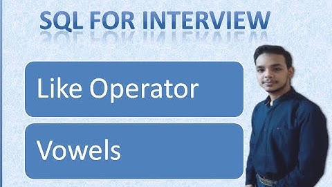 Select Names Starting From Vowels | Sql | Interview