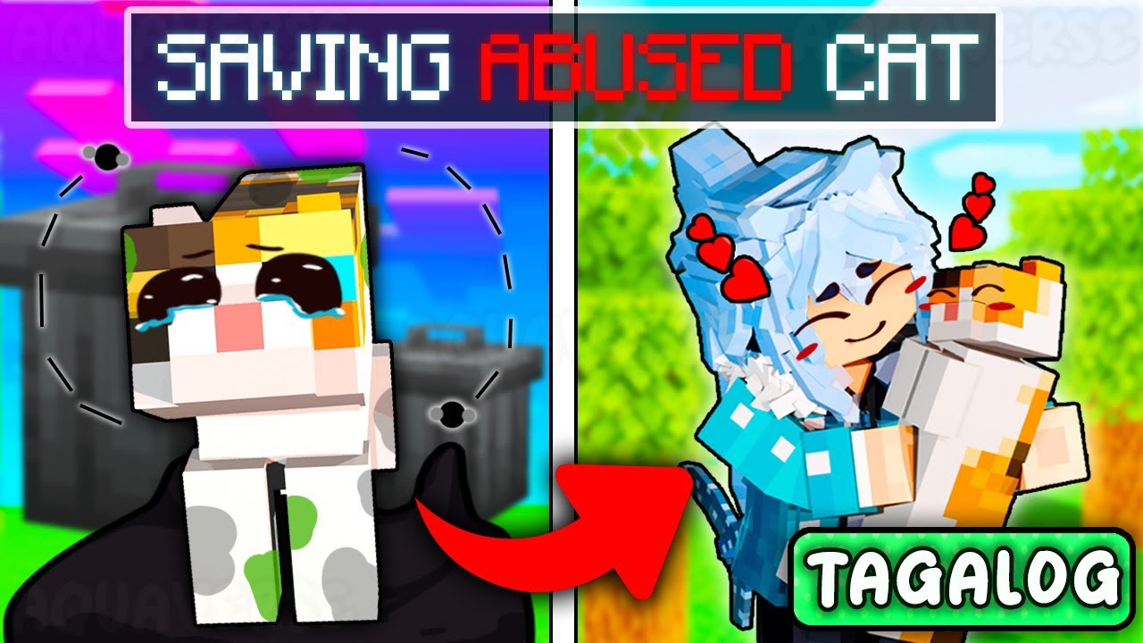 🇵🇭 PAG-ADOPT Sa INABUSONG PUSA Sa Minecraft! (TAGALOG)