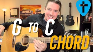 G to C Chord Transition Made Easy (Beginner Guitar Lesson)