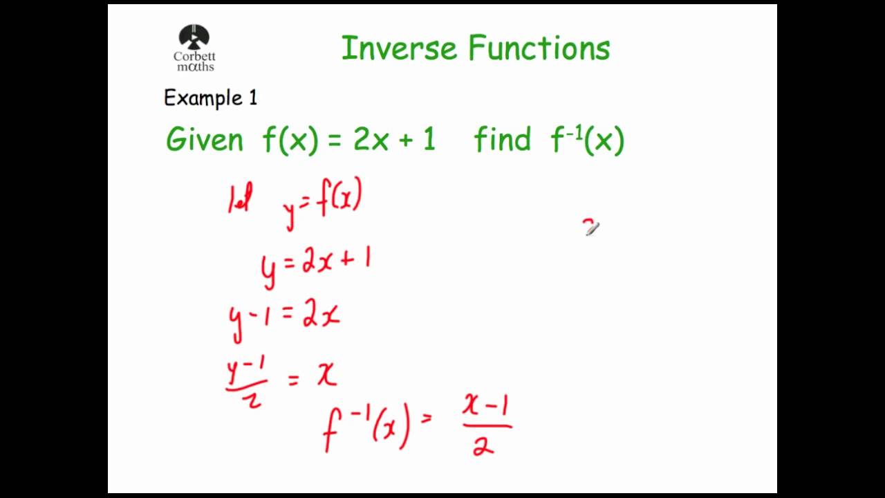 inverse-functions-corbettmaths-youtube