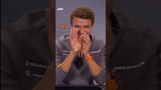 Lando Norris looses it laughing at the Formula 1 press conference. #f1 #formula1 #landonorris