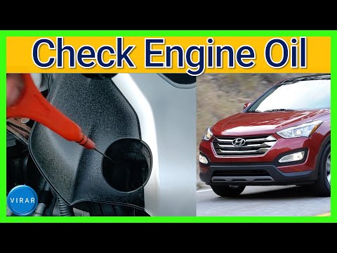 How to Check Engine Oil Level - Hyundai Santa Fe (2013-2018)