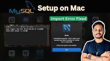 How to Install MySQL on Mac | Learn MySQL CLI | Fix Data Import Errors Unhandled exception 
