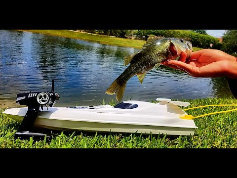 rc fishing boat with reel