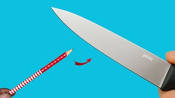 How to easily sharpen a knife to razor sharpness in just 1 minute.