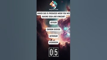 Which gas is produced when you mix baking soda and vinegar?  #quiz #quiztime #science #chemistry
