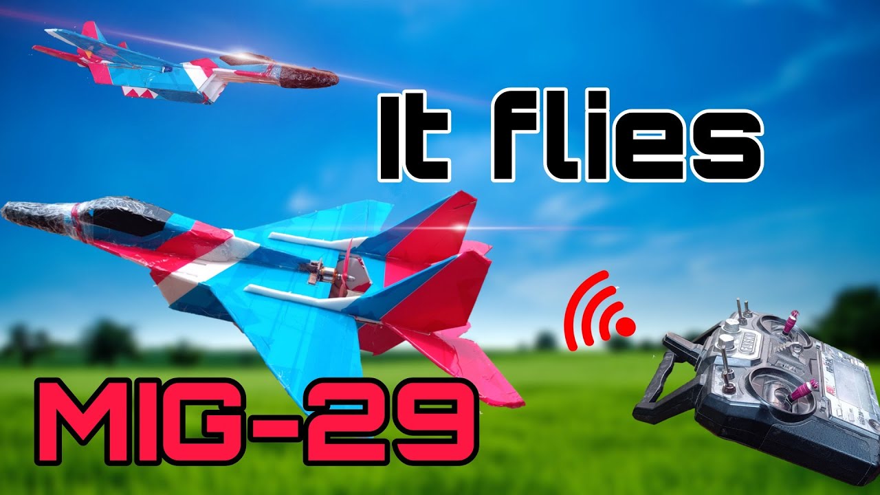 #Diy How to make rc airplane Mig-29|| Diy Mig-29 rc jet plane|| homemade rc airplane @creativec.g