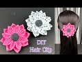 Easy and Beautiful ✅✅ Flower Hair Clip . How to make Fabric Flower Hair Clip . DIY Hair Clip.