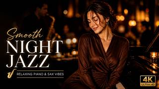 Smooth Night Jazz 🎷 Relaxing Piano &amp; Sax Vibes | Cozy Lounge Ambience (4K)