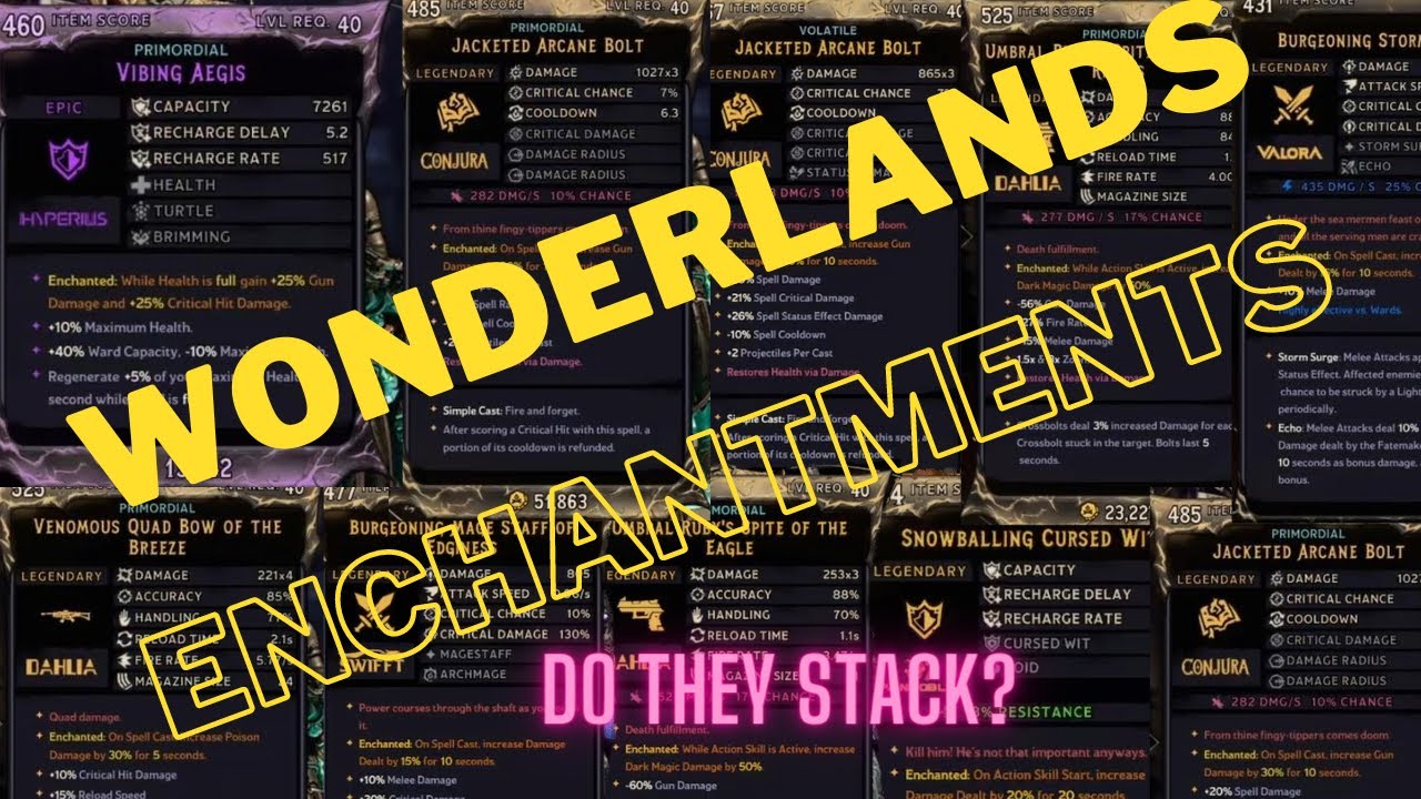 Wonderlands Enchantments Do They Stack??? YouTube