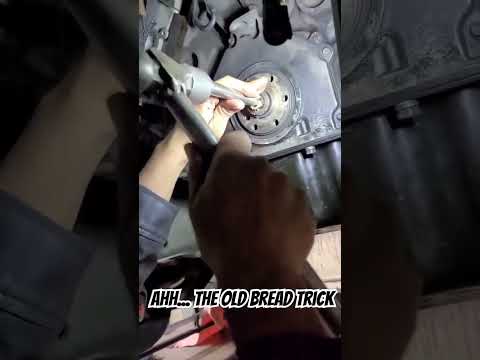 Using bread to remove a pilot bearing actually works! #tipsandtricks #mechanic