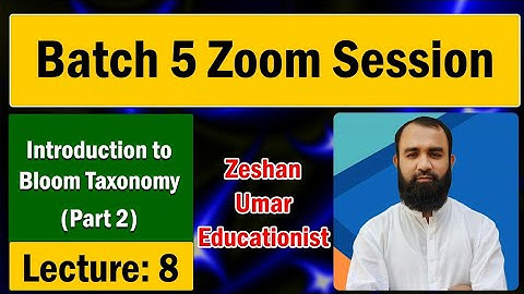 Bloom Taxonomy part 2