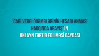 "Cari vergi ödəmələrinin hesablanması haqqında arayış"