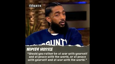“Would You Rather Be At War With Yourself And At Peace With The World? #nipsey #tmc #hussle #hiphop