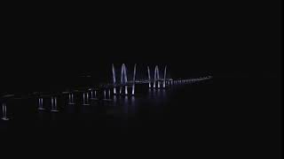 Governor Mario M. Cuomo Bridge after dark