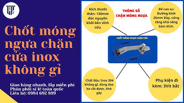 Chốt móng ngựa chặn cửa inox không gỉ