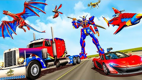 Real Shark Robot Car Game – Police Truck Robot 2021