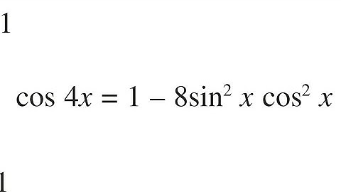 cos(4x)=1-8sin^2 xcos^2 x    ||cos4x formula