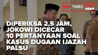 Diperiksa 2,5 Jam, Jokowi Dicecar 10 Pertanyaan Soal Kasus Dugaan Ijazah Palsu