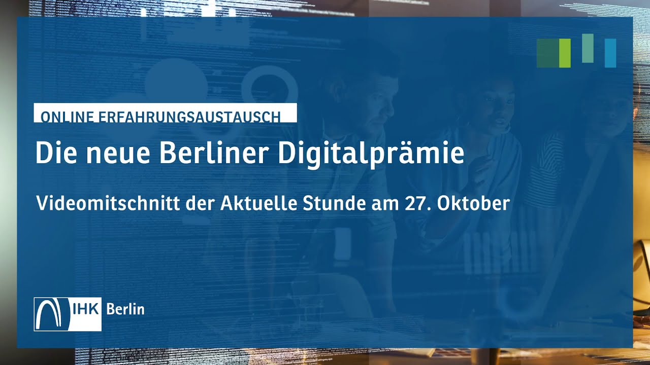 IHK Berlin - Digitalprämie Berlin - YouTube