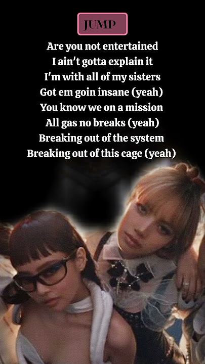 “JENLISA's RAP PART LYRICS OF ‘JUMP'” 🔥💞🖤 #blackpink #lisa #jennie #jump #lyrics #shorts