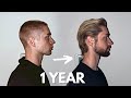 1 year of hair growth  time lapse