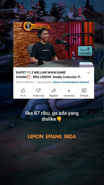 sekali podcast langsung podcast nya om dedy Lemon 😱😱Bukan main 😂#shorts #rrqlemon #deddycorbuzier