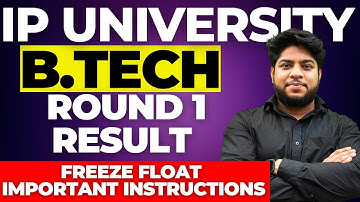 IP University B.Tech First Round Result Important Instructions✅