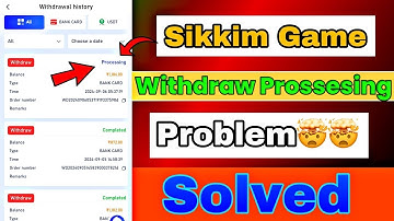 Sikkim withdrawal processing problem solution | Sikkim withdrawal completed but not received 😭