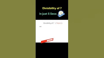 Divisibility Rule of 7👌 Trick 1 #mathstricks #divisibility #vedicmaths #polymathfootprintsacademy