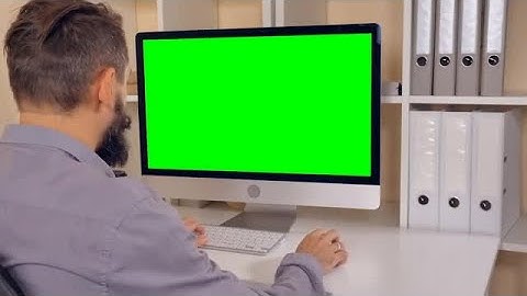 PC With Chroma Key Stock Video