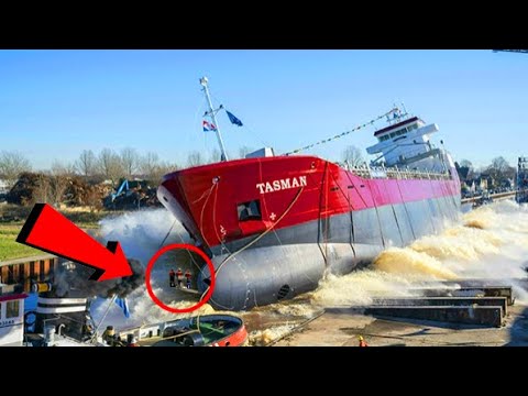 20+ Biggest Ship launches GONE WRONG | Giant WAVES, FAILS and CLOSE CALLS