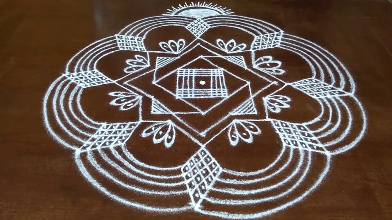 Rathasapthami Special Kolam. A Traditional Padi Kolam. Padi Kolam with ...