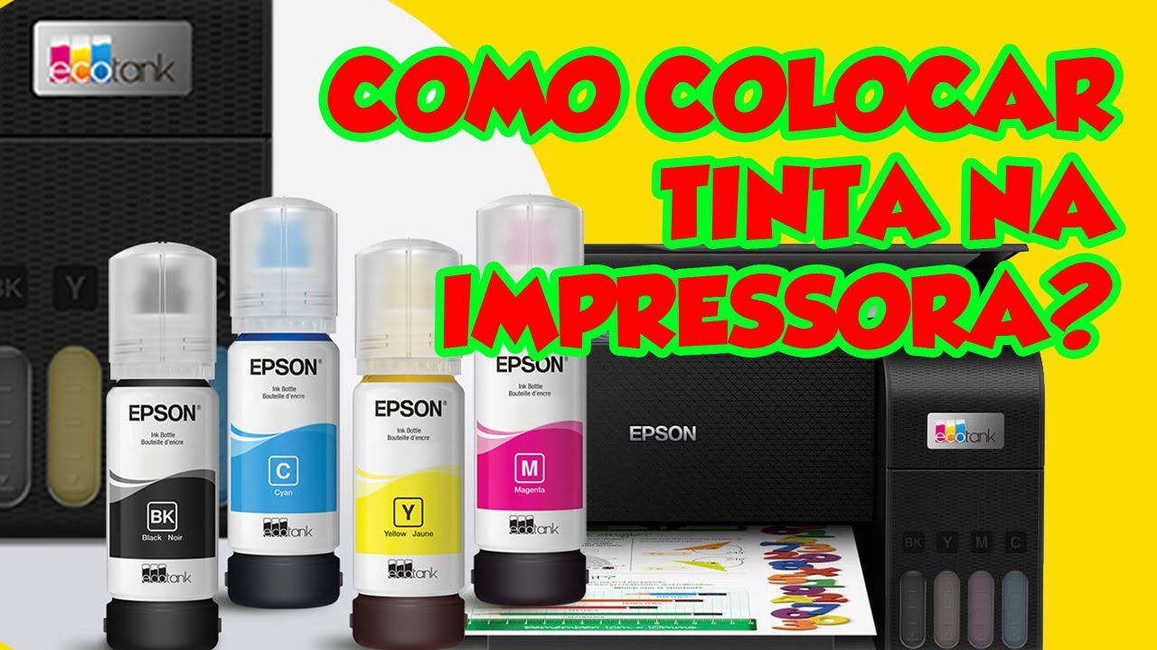 COMO COLOCAR TINTA NA IMPRESSORA EPSON L3250 VERIFICACAO DE JATO E ...