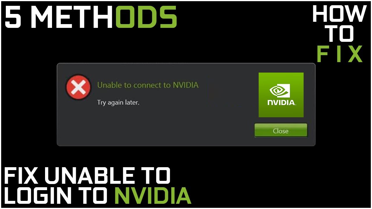 5 Methods To Fix Unable To Login To Geforce Experience Problem How To Fix Youtube