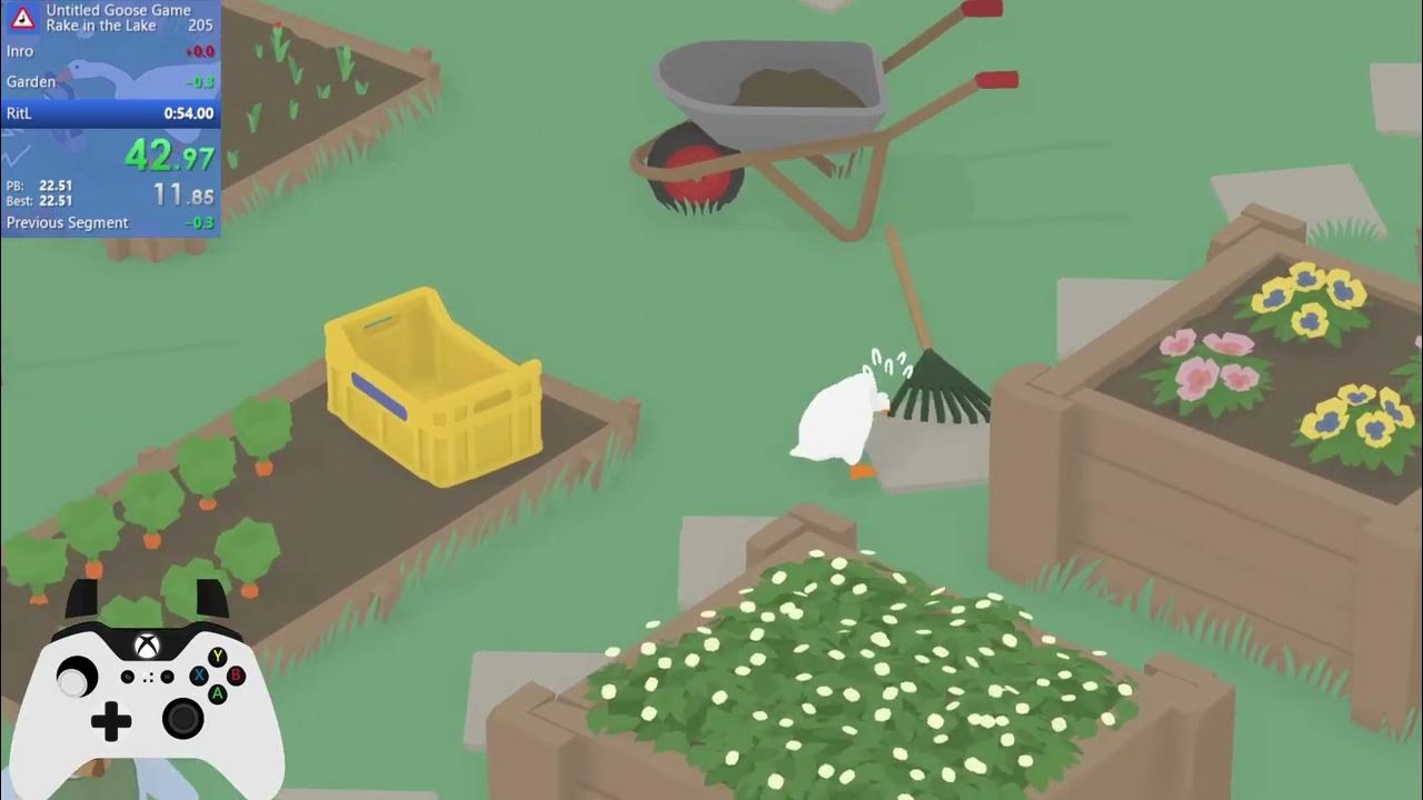 [Former WR] Untitled Goose Game Speedrun [Rake in Lake] 053.68 YouTube