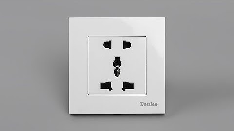 Ổ Cắm Điện Đôi 3 Chấu Âm Tường Mặt Nhựa Trắng Tenko TK-TT-18 I Tenko.com.vn