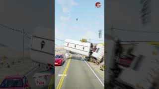 Realistic road crash - BeamNG.drive  Part-43 #realisticcarcrashes #carcrashes #beamngdrive