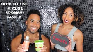 How To Use A Curl Sponge Using Shea Moisture & Olive Oil | BiancaReneeToday