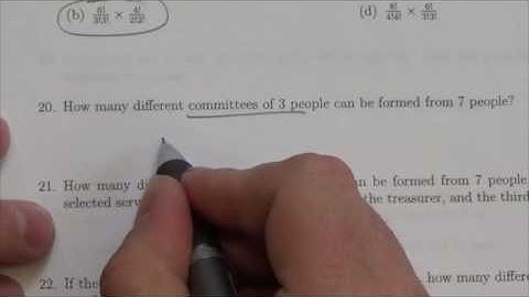 Math 30-2 Permutations and Combinations Review #20